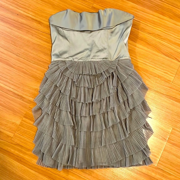 BCBGMaxAzria Strapless Dress Hazelnut Sz 12 - Picture 1 of 15
